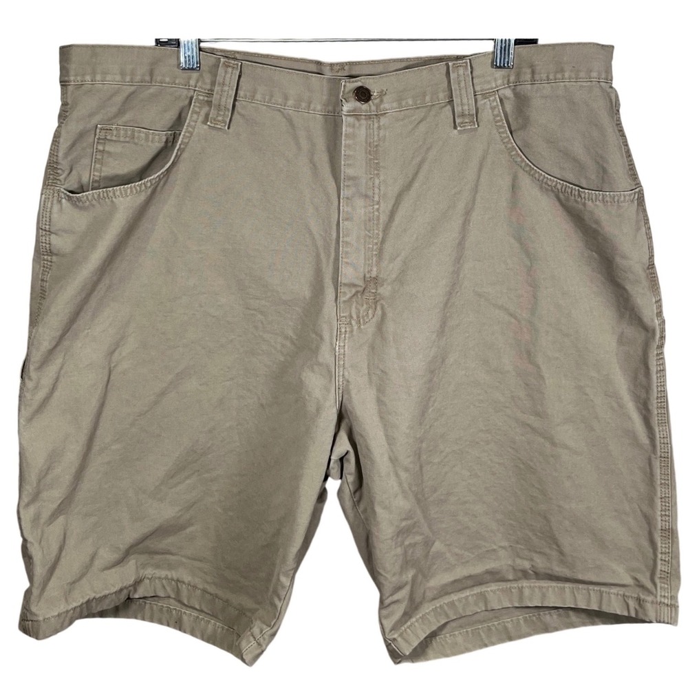 Wrangler Mens Carpenter Shorts Khaki Tan‎ Cotton Canvas 42 REG
